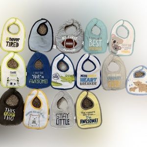 Baby bib graphic (16 pack) multi colors